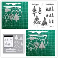 christmas in the pines metal cutting die and stamps diy scrapbooking stampphoto album decorative embossing diy paper cards