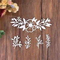 inlovearts flower cutting dies branches and leaves metal stencil for diy scrapbooking paper card making embossing craft dies new