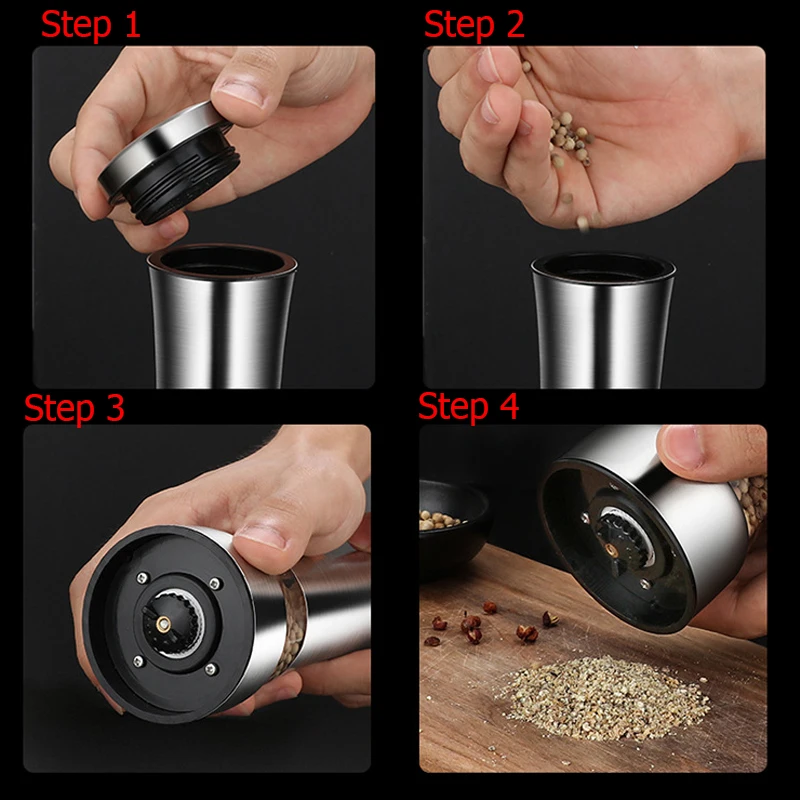 Мельница из нержавеющей стали для соли и перца мельница специй шейкер контейнер