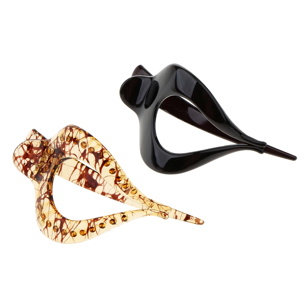 

2 Pieces Large Heart Acrylic Hair Claw Banana Clip Clamp Accessories for Women