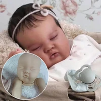 npk 20inch reborn doll kit ashia cute sleeping baby lifelike soft touching realistic unfinished rebirth baby dolls body parts