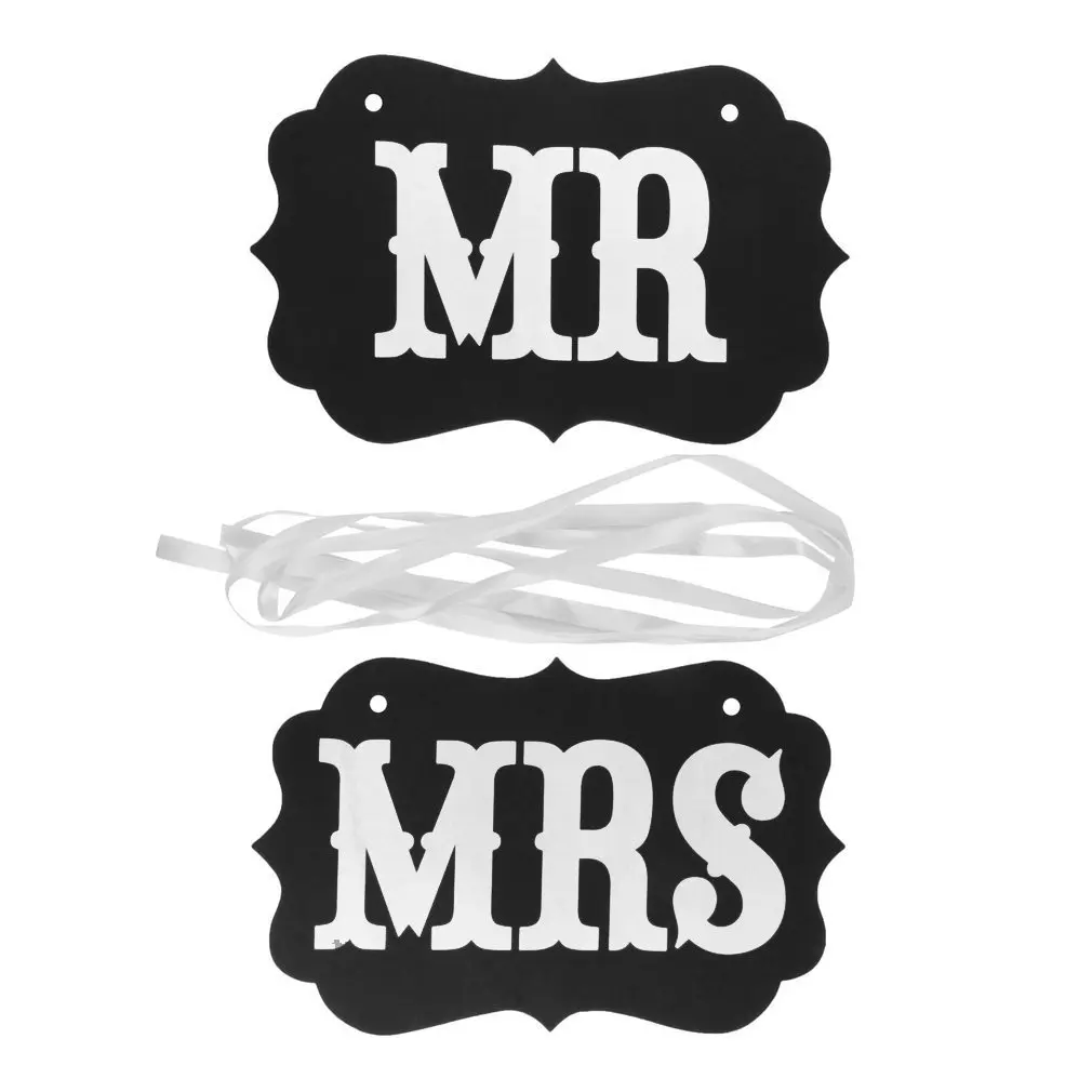

Свадебная Декоративная гирлянда Mr & Mrs большого размера, баннер, реквизит для фотосъемки, свадебные принадлежности с лентой