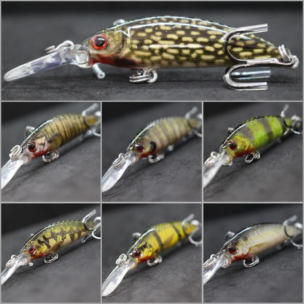 

2019 New wLure 6g Lifelike Colors Crankbait Casting Lure with Quality Hooks Deep Diving Sinking Jerkbait Custom Painting HM823