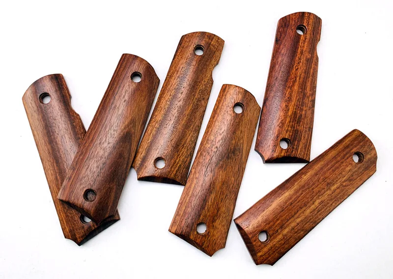 

1 Pair 1911 Grips Natural CocoBolo Wood Non-slip Patches DIY Metarial Handle Scales for 1911 Grips Models
