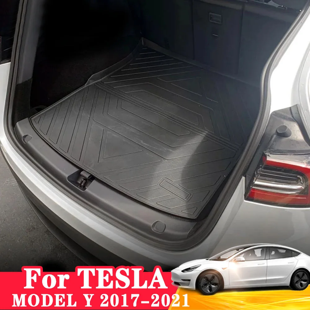 

For Tesla Model Y modely 20202021TPE Rubber Rear Trunk Storage Mat Front Trunk Mat Waterproof Tasteless Protective Pads