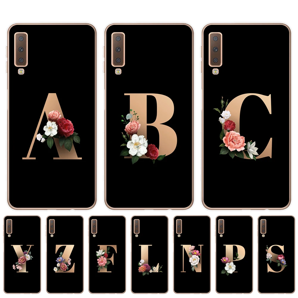 Классический элегантный чехол для телефона с цветочным принтом и буквами