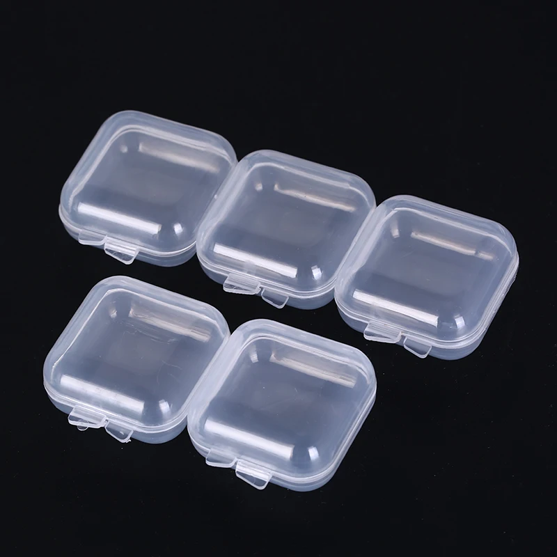 

5Pcs/Set Mini Clear Plastic Sample box Sealing Up Pot Face Cream Container Portable Make Up Jar Small Box 35*35*18mm