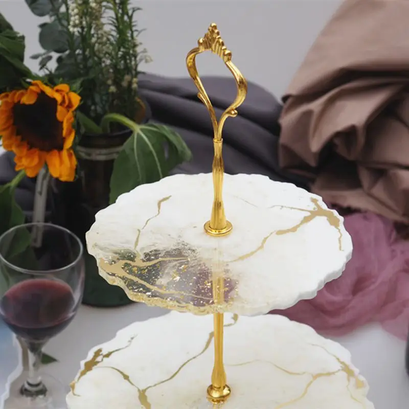 

Three layer Irregular Fruit Disc Big Plate Resin Mold Oversized Fruit Tray Resin Mold Transparent Flexible Silicone Mold