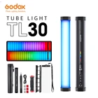 Светодиодная лампа Godox TL30 для фотосъемки, ручной светильник RGB в форме трубки, мягкое освещение для видео, дистанционное управление через приложение, для фотографий, видео, видеороликов