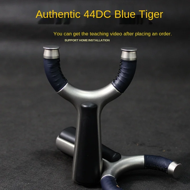 

Рогатка из нержавеющей стали 440C с синим тигром, Рогатка из плоской кожи, маленький тигр, летающий тигр, Рогатка из кожи, Рогатка для улицы, ко...