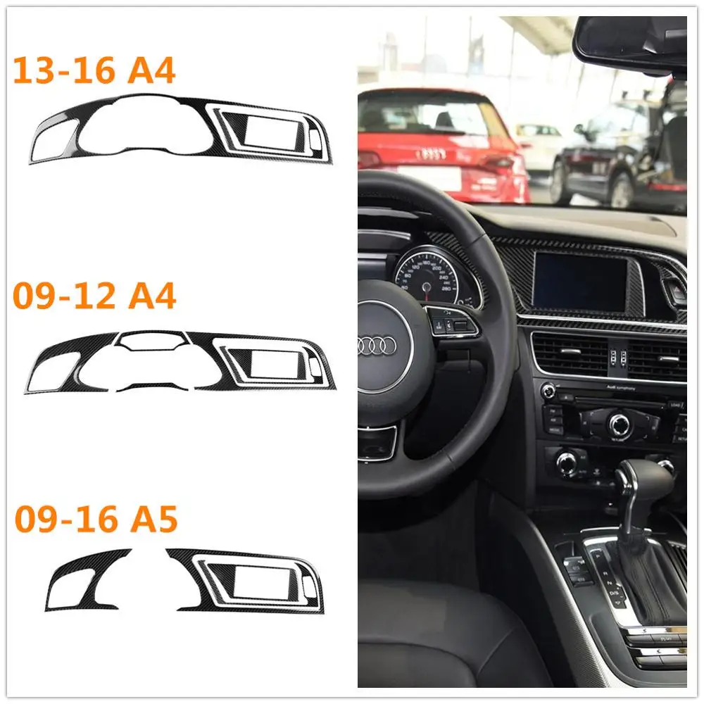 

For Audi A4 B8 S4 RS4 A5 S5 RS5 Coupe Sport Back Cabriolet Carbon Fiber Stciker Instrument Cluster Meter Dashboard Interiors