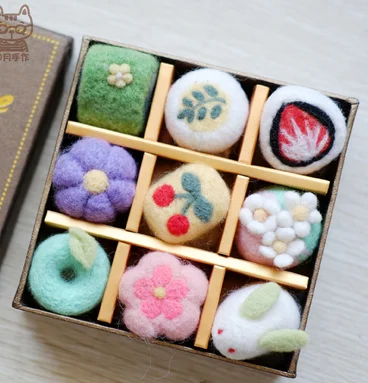 Набор для рукоделия из шерсти и войлока с изображением милого пищевого