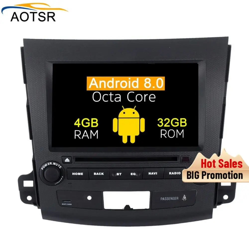 Android 8 0 автомобильный dvd радио плеер для MITSUBISHI OUTLANDER 2007 2011 gps навигация