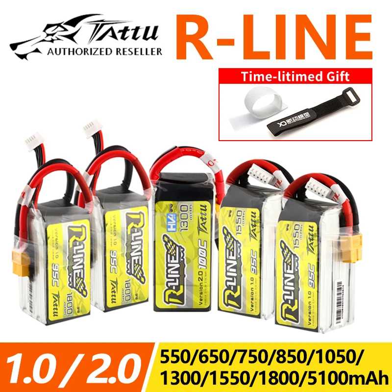 Перезаряжаемая батарея Tattu R-Line GensAce 1 0 2 LiPo 550/650/750/850/1050/1300/1550 mah 95C 3S 4S 6S для гоночных