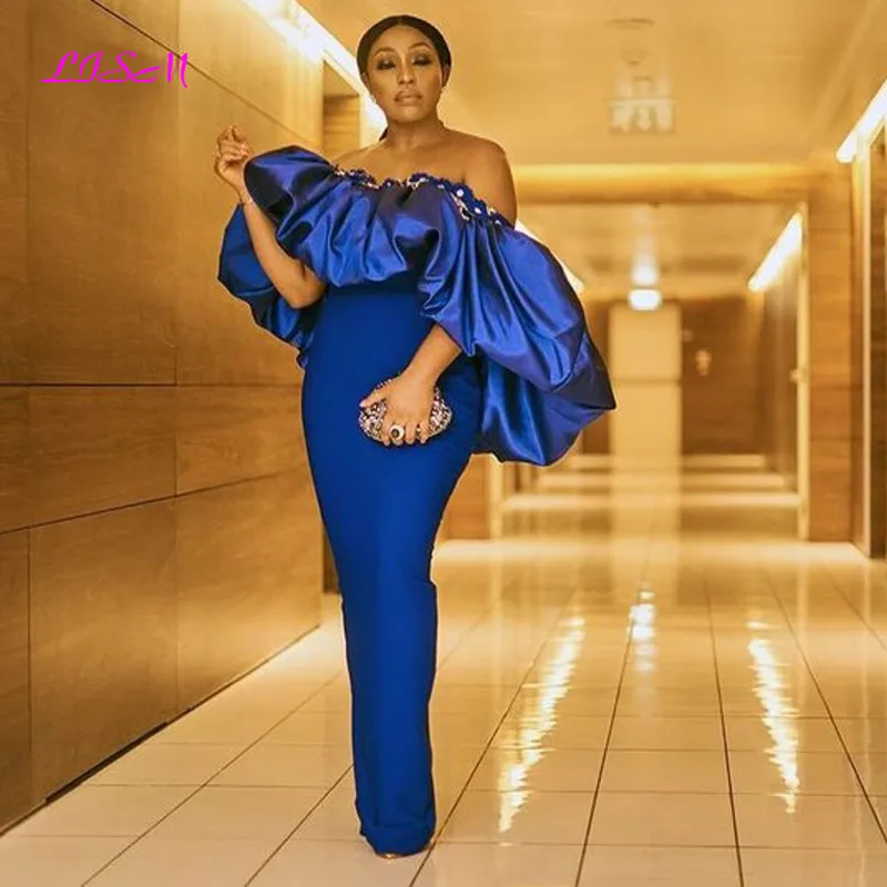 

Атласное Вечернее платье-Русалка с открытыми плечами и блестками