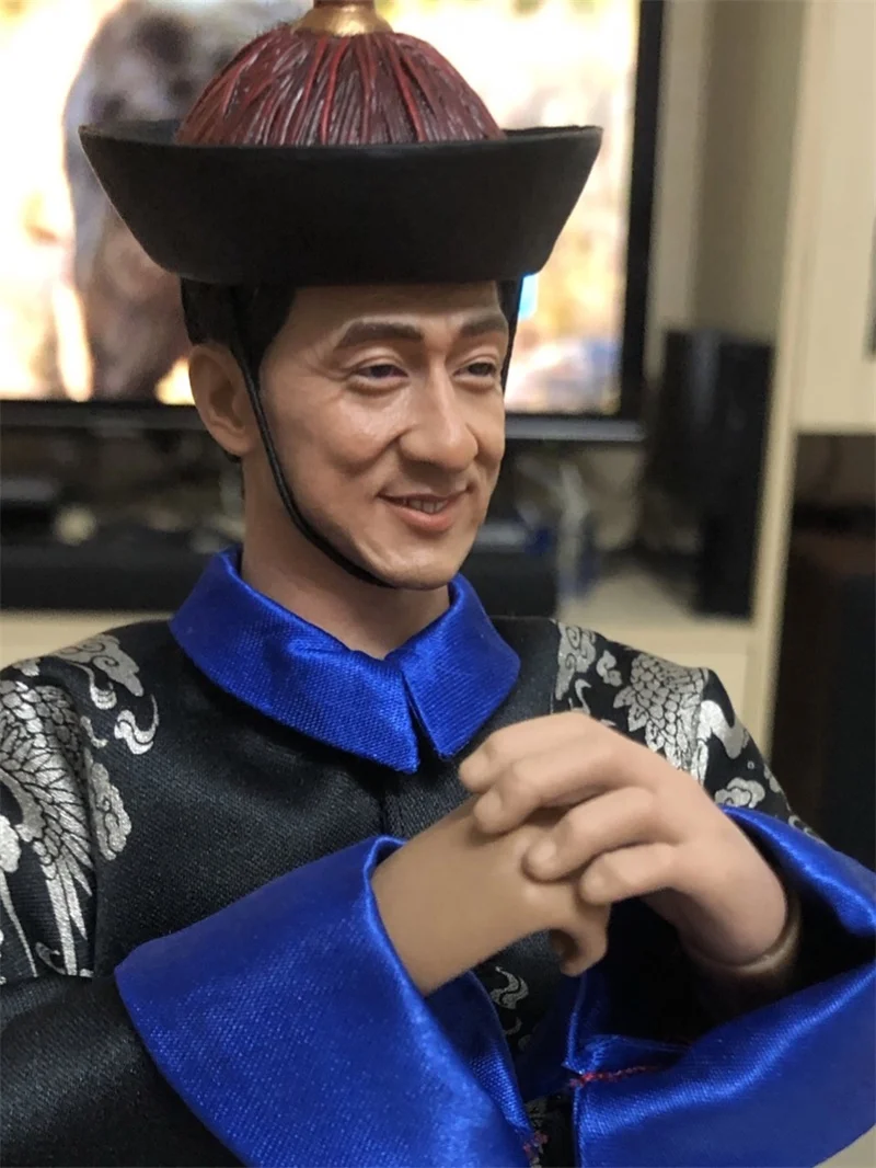 

1/6th Model Popular Superstar Jackie Chan Kung Fu Male Head Sculpture Smile Version For Usual 12inch Doll Action Collectable