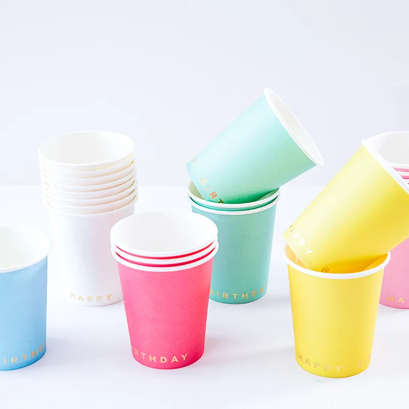Украшения для дня рождения детская одноразовая посуда товары вечеринок 8 шт./1