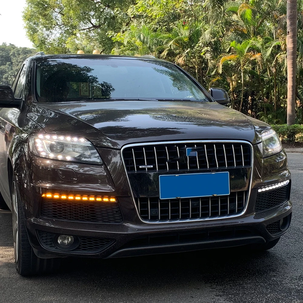 Автомобильные мигающие светодиодные дневные ходовые огни 2 шт. для Audi Q7 2010 2011 2012