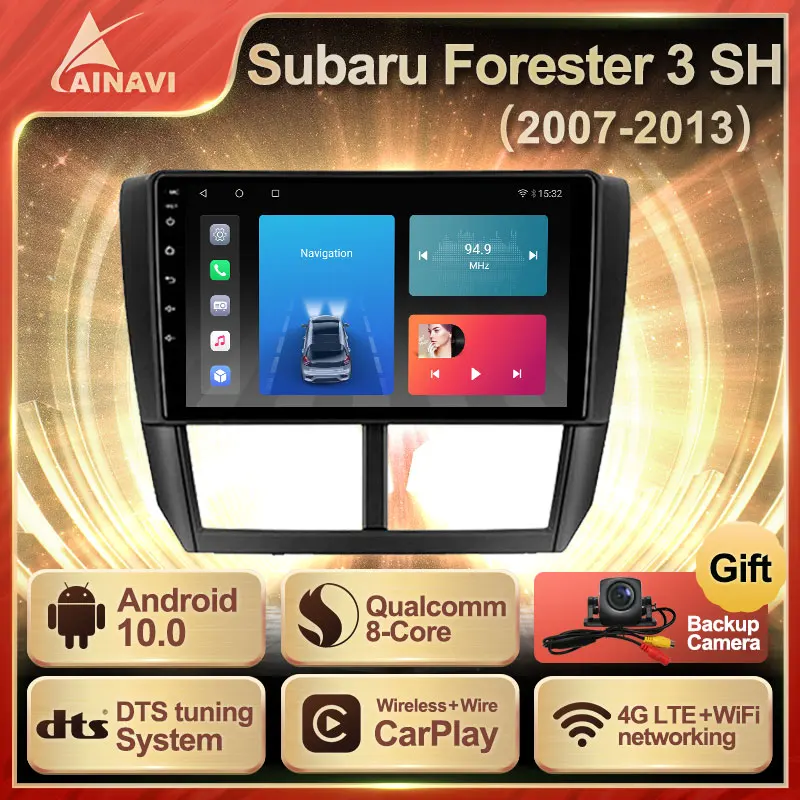 Автомобильный радиоприемник QLED экран Android 10 0 для Subaru Forester 3 SH 2007 2013 автомобильный