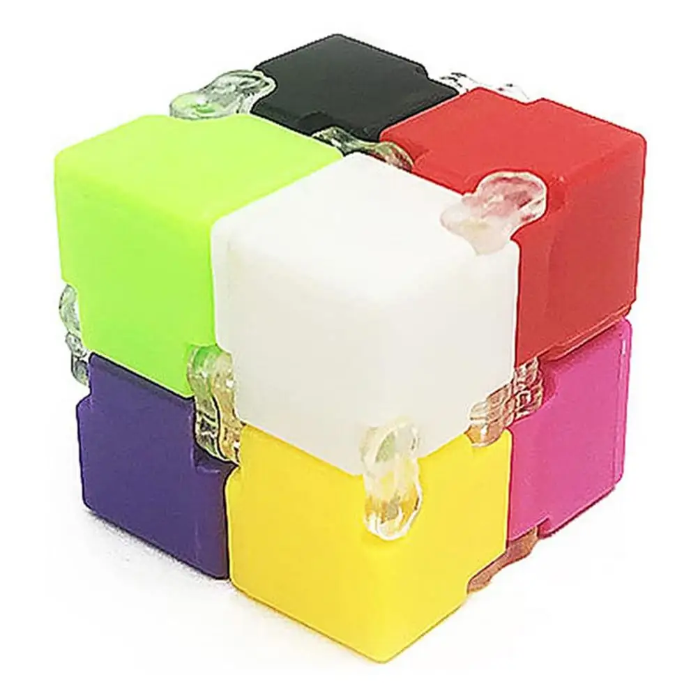 Cubo m&aacute;gico de PVC arco&iacute;ris para adultos y ni&ntilde;os, cubo antiestr&eacute;s, antiestr&eacute;s, antiautismo, regalo divertido, ansiedad de alivio-5