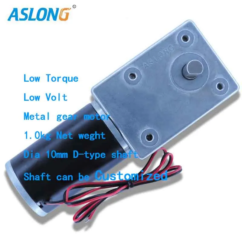 Флуоресцентный редуктор с низкой скоростью, с высоким крутящим моментом, 12 В, С правым ангелом, двигатель постоянного тока, металлический червячный редуктор, электродвигатель с 8 до 120 об/мин