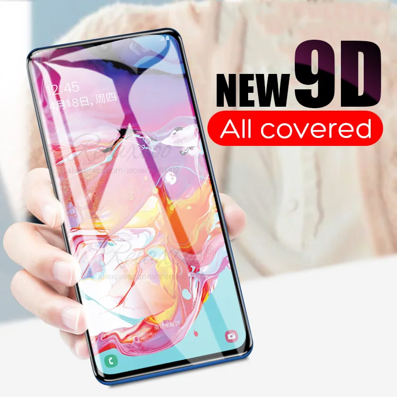 Закаленное стекло 9D с полным покрытием для Samsung Galaxy A70 A705F защитная пленка экрана A