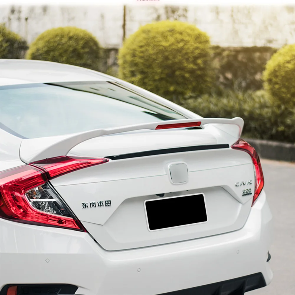 Задний спойлер для багажника Honda Civic 10th Gen. 2016 2017 2018 2019 седан 4D ABS пластиковый