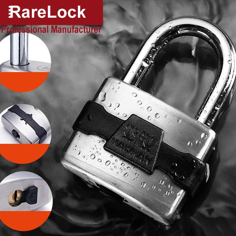 Нержавеющая сталь замок Водонепроницаемый Большие размеры 40 50 мм для