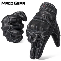 genuine leather touch screen full finger tactical cycling gloves army combat climbing shooting bicycle hunting damping glove