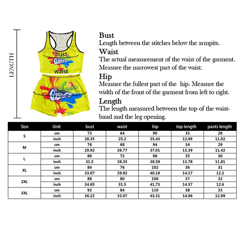 

Summer Sexy Cartoon Printed Women Two Piece Set Sport Vest Crop Top Sleeveless Skinny High Waist Shorts Tracksuit Outfit