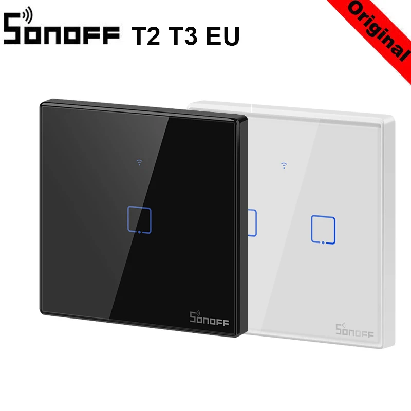 SONOFF T3 T2EU TX Smart Wi-Fi настенный сенсорный выключатель с границы умный дом 1/2/3 433 RF/Голосовое управление/приложение/сенсорный экран Управление работать с Alexa