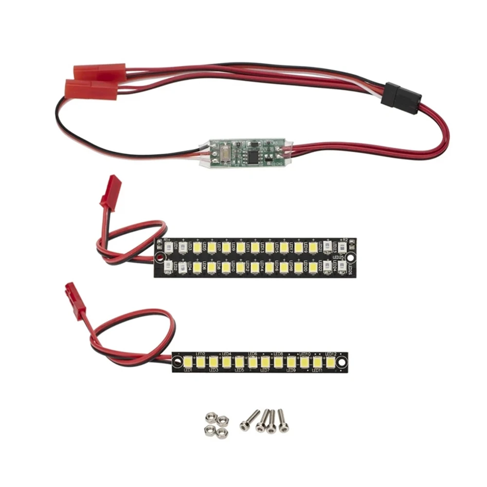 Tira de luces LED para coche de control remoto, l&aacute;mpara de parachoques brillante, piezas mejoradas de alta calidad para 1/10 TRAXXAS MAXX peque&ntilde;o X-0