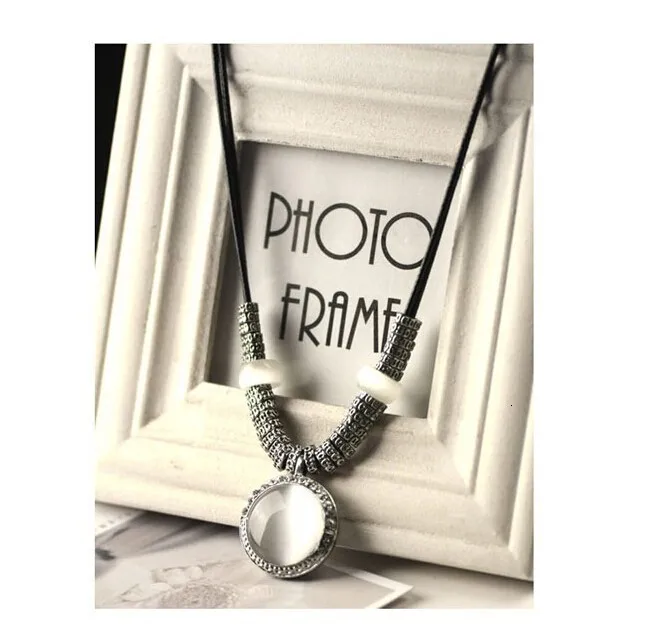 Ожерелья и подвески заявление Модные украшения колье для Для женщин Boho Vintage Opal Макси ошейник кожаный Bijoux(украшения своими руками) воротник