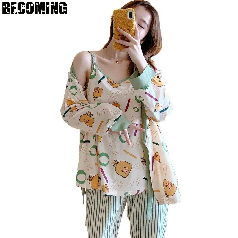 Ночная рубашка для беременных зимняя пижама ночная кормящих матерей Пижама