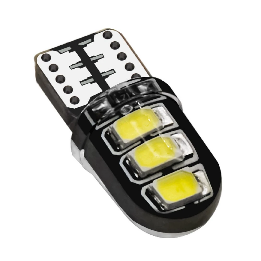 10 шт. T10 W5W силикагелевые 6 SMD СВЕТОДИОДНЫЙ автомобильные купольные лампы WY5W для