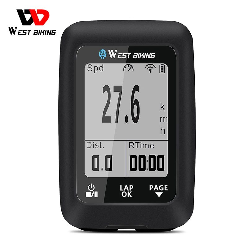 

WEST BIKING GPS компьютер для велосипеда беспроводной Спидометр Водонепроницаемый дорожный велосипед MTB велосипедный Bluetooth ANT + Подсветка велосип...