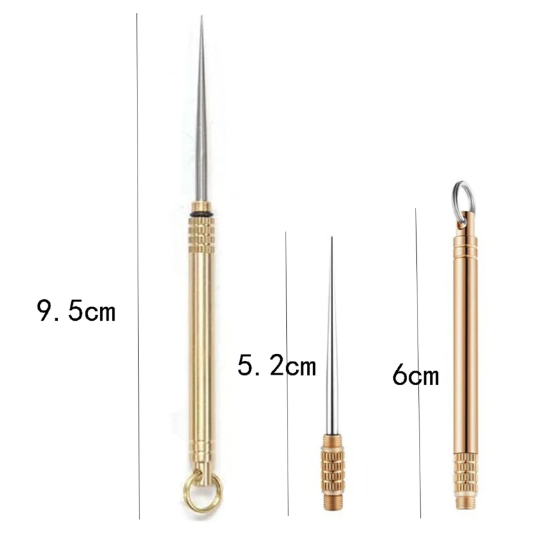 

Titanium Outdoor Portable Multifunctional Toothpick Bottle Fruit Fork Camping Tool Toothpick Tube Stronger Than Dental Floss