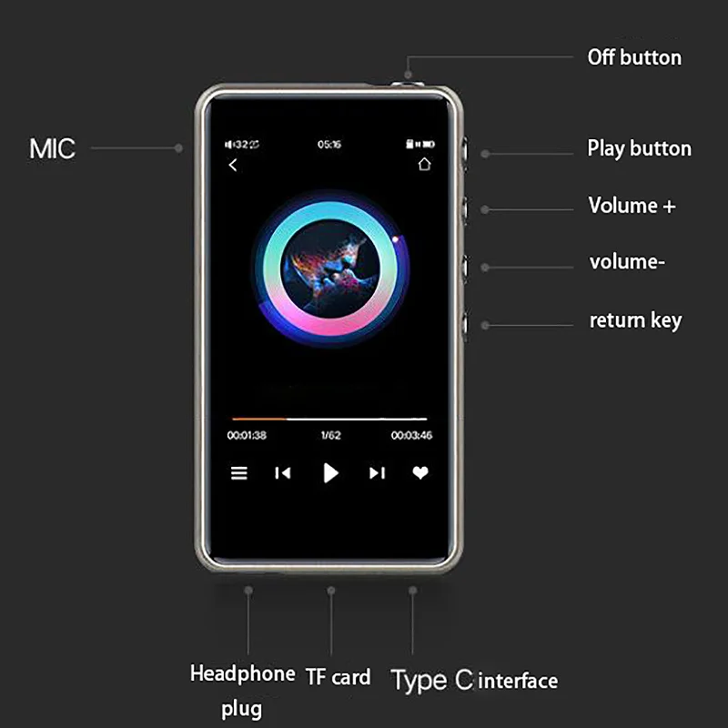 1700mAH 3.0 inch Bluetooth MP3 music player intelligent DSD master Mini Walkman enlarge