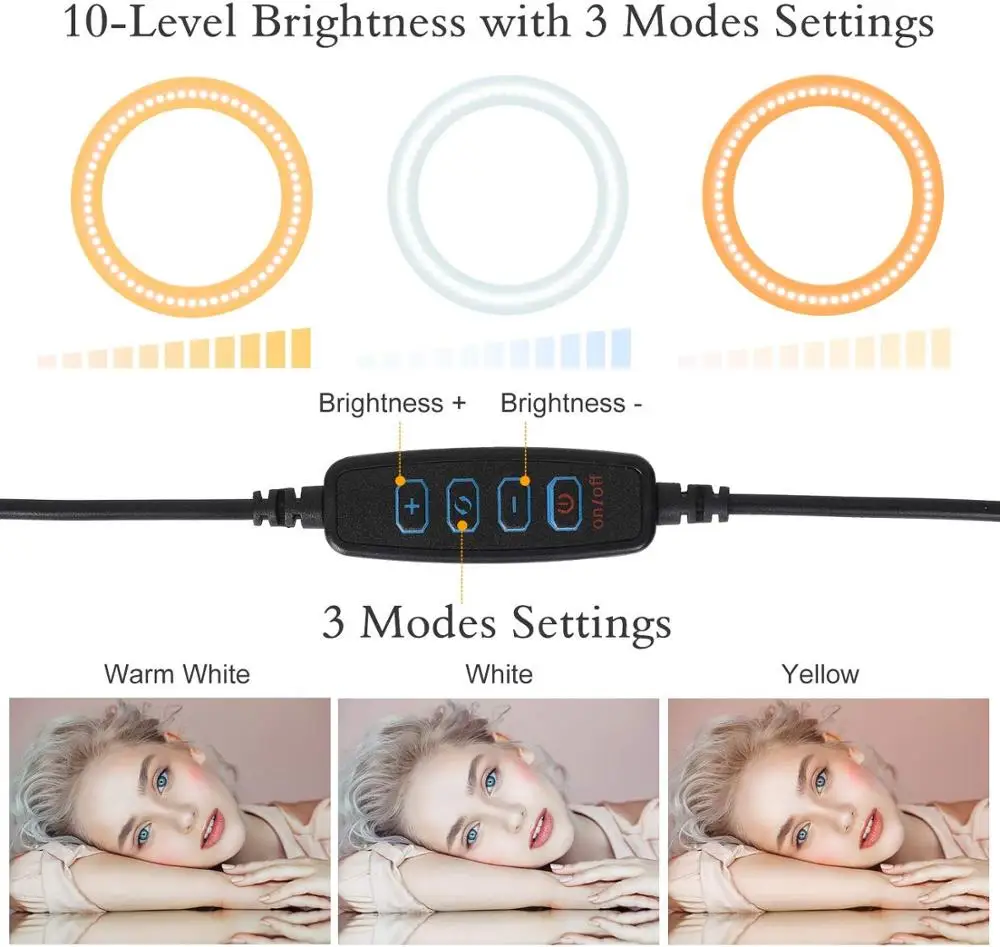 Кольцевая Светодиодная лампа для селфи студийсветильник светильник съемки фото