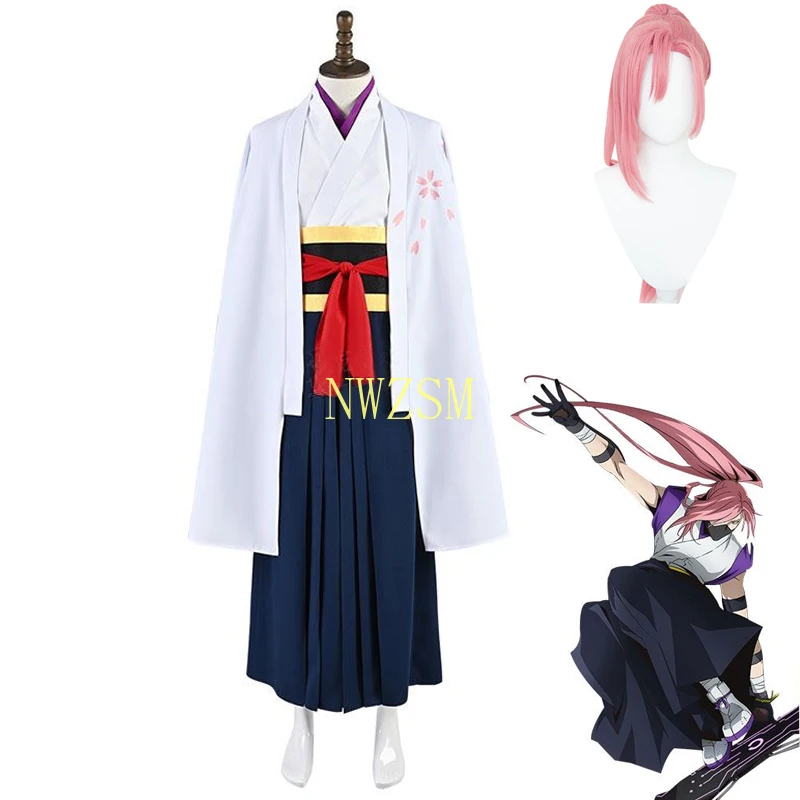 

Anime SK8 the InfInIty Cherry blossom Cosplay Costumes Top Pants Accessories Full Sets Wig Synthetic Hair Halloween Carnival