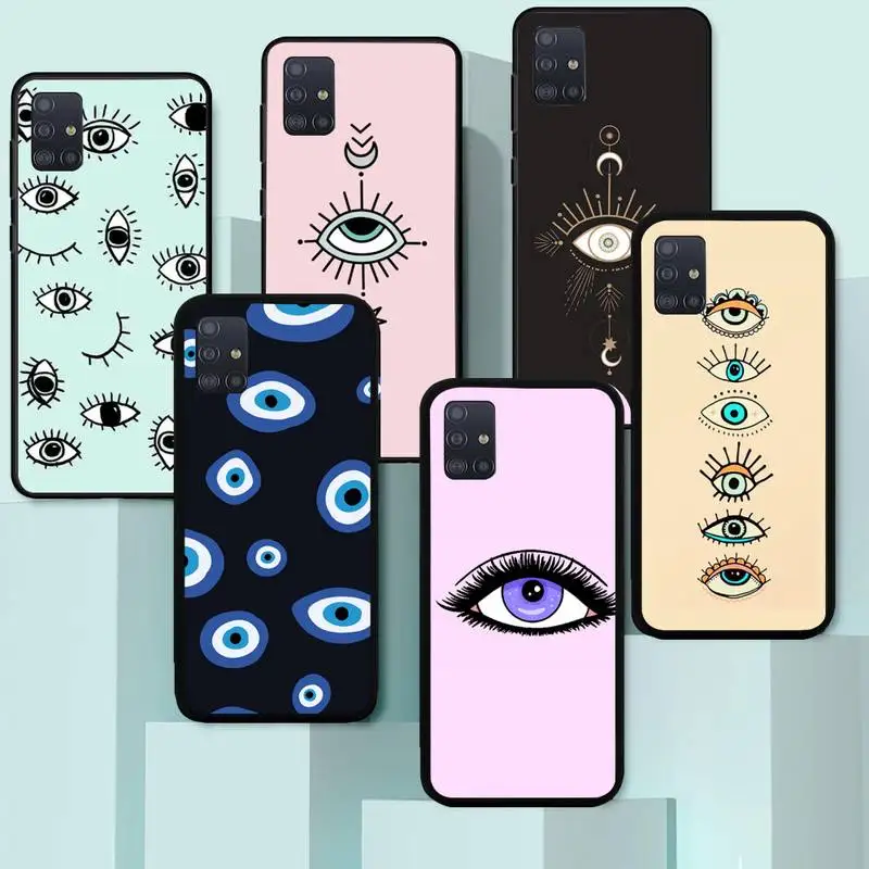 

Turkish lucky Blue Evil Eye Abstrac Phone Case For Huawei Y7 Y9 Y6 Y5 Y8 8S 8P Nova 7 6 5 4 3 Pro 2018 2019 4G SE Fundas Cover