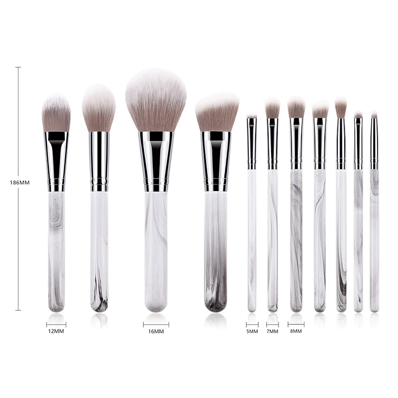 

11 Makeup Brushes Set Landscape Pastoral Loose Paint New Tools Bevel Trimming Blush Flame Highlight Eye Medium Shadow Nose