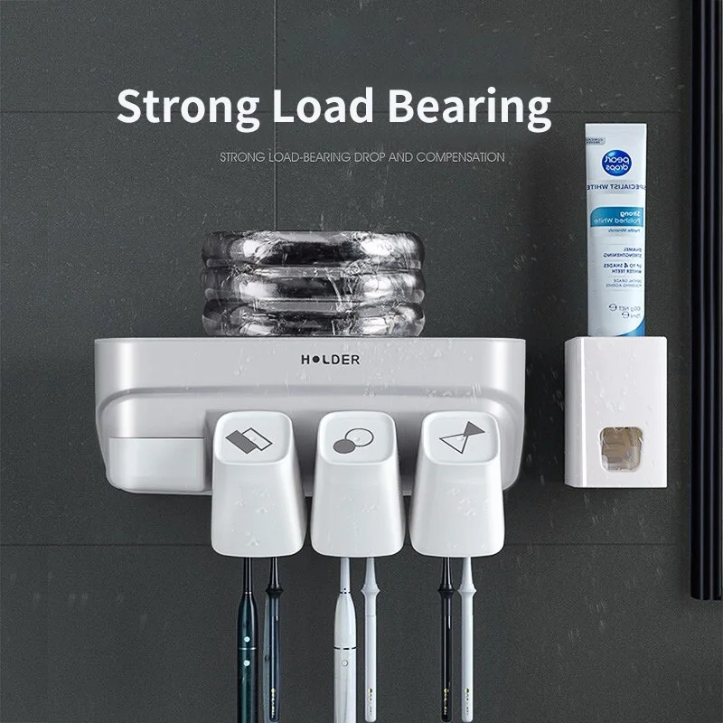 JOYBOS настенный держатель для зубных щеток без дырочек хранения семейная модель с