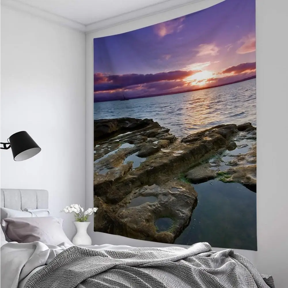 

Tapestry Beautiful Sunset Colorful Sunset Beautiful Natural Landscape Tapestry Decoration Beach Mat Living Room Home Decoration