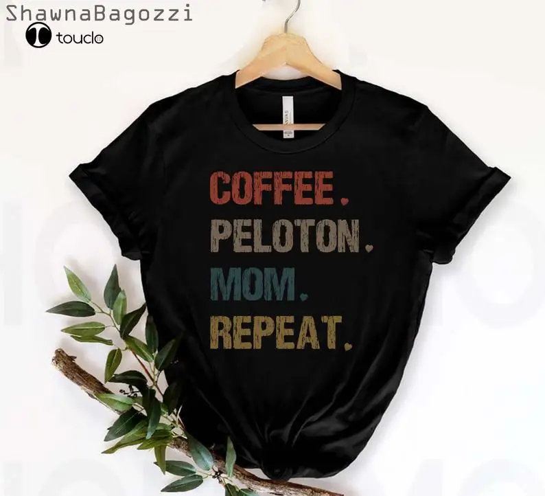 

Coffee Peloton Mom Repeat Shirt, Pelo Mom Gift, Father'S Day Gift Tee Shirt