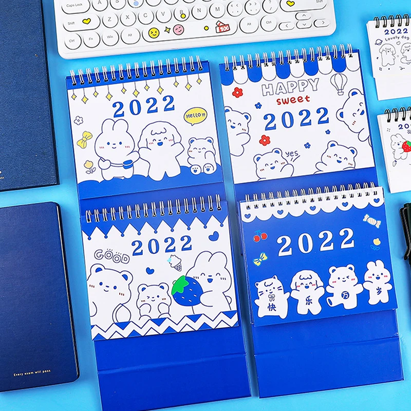 

2022 Little Bear Mini Desk Calendar Gift Desk Decoration Stationery Supplies