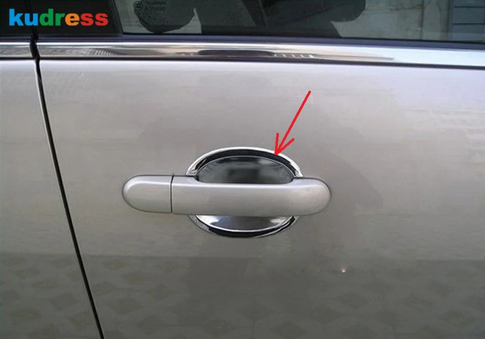 4 шт. хромированные накладки на дверные ручки для Nissan Tiida Versa 2005 2006 2007 2008 2009 2010 2011|door