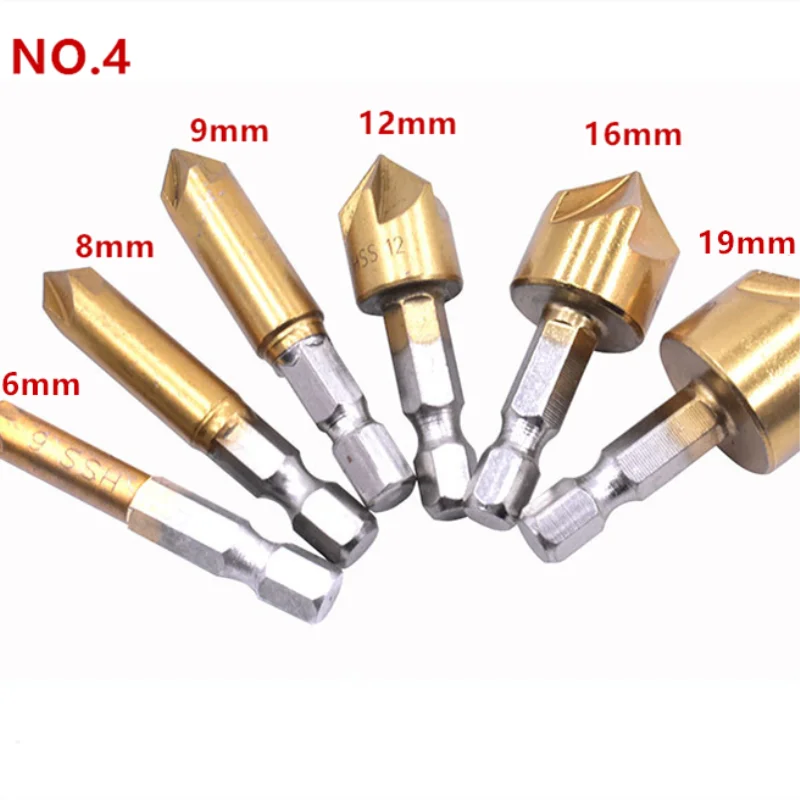 Шестигранная ручка углеродистая сталь с титановым покрытием пятигранная фаска