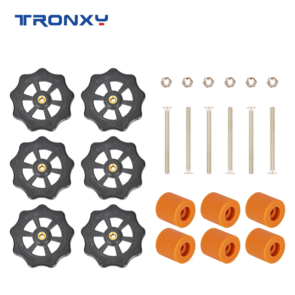 

Tronxy M3 Hand Twist Leveling Nuts High Temperature Silicone Solid Spacer Hot Bed Leveling Column 3D Printer Parts