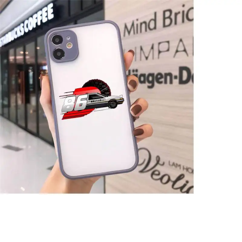 

Initial D high quality Phone Cases matte transparent For iphone 7 8 11 12 plus mini x xs xr pro max cover